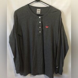 PINK Charcoal Long Sleeve Shirt